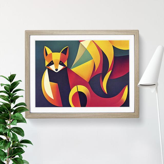 Fox Deco - Picture Frame Graphic Art Metro Lane Frame Colour: Oak, Size: 46cm H x 64cm W x 2cm D on Productcaster.