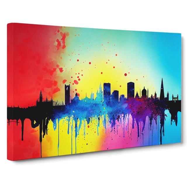 Vibrant London Skyline Vol.2 Abstract - Wrapped Canvas Graphic Art Latitude Run Size: 35cm H x 50cm W x 3cm D on Productcaster.