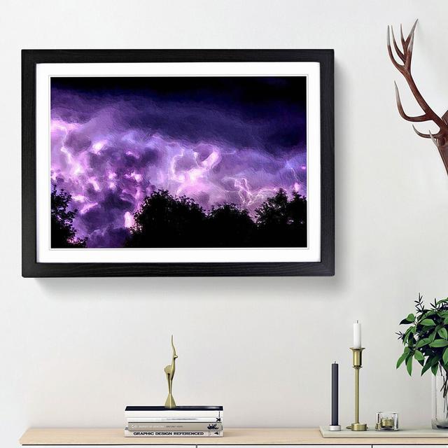 LightningAbove the Trees - Picture Frame Painting Print East Urban Home Frame Option: Black Framed, Size: 27cm H x 36cm W x 2cm D on Productcaster.