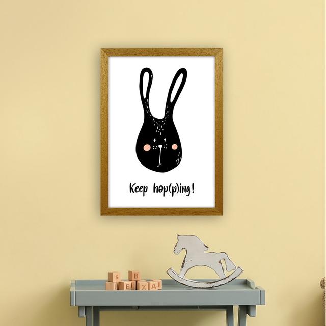 Bunny by Miniofmine - Print Harriet Bee Size: 46cm H x 34cm W x 3cm D, Format: Brown Framed on Productcaster.