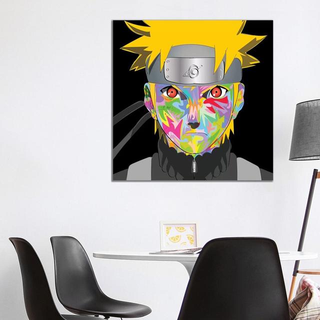 Naruto Drome by Technodrome1 - Graphic Art Print on Canvas Happy Larry Size: 93.98cm H x 93.98cm W x 1.91cm D, Format: Wrapped Canvas on Productcaster.