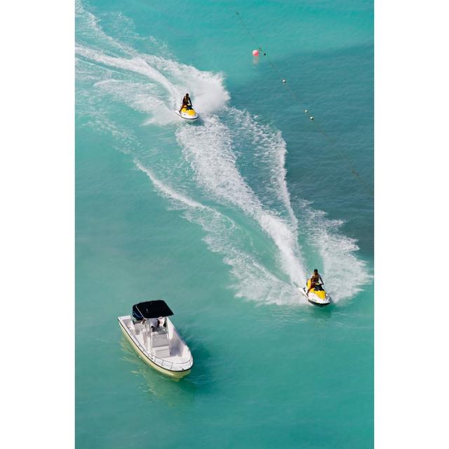 Tropical Jet Skis - Wrapped Canvas Print Breakwater Bay Size: 76cm H x 51cm W x 3.8cm D on Productcaster.