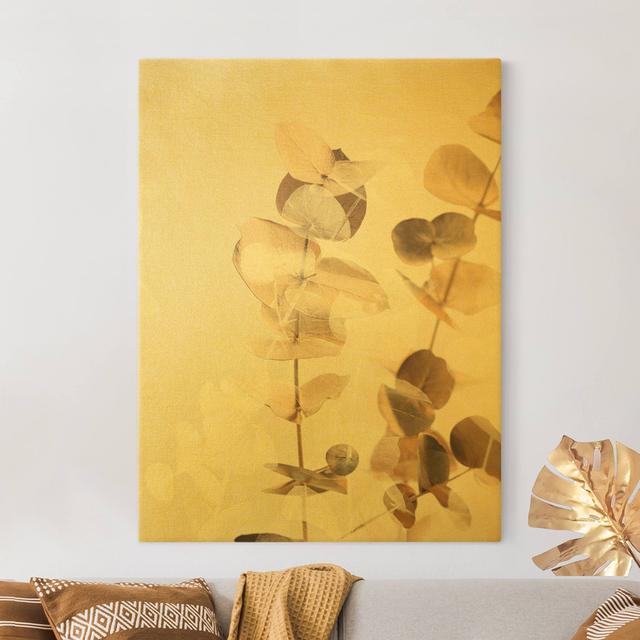 Eucalyptus Branches With White II - Wrapped Canvas Graphic Art on Canvas Bay Isle Home Size: 100cm H x 75cm W on Productcaster.