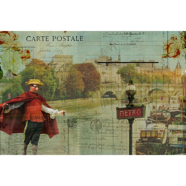 Postcards Of Paris VII by Sandy Lloyd - Wrapped Canvas Print Lily Manor Size: 20cm H x 30cm W x 3.8cm D on Productcaster.