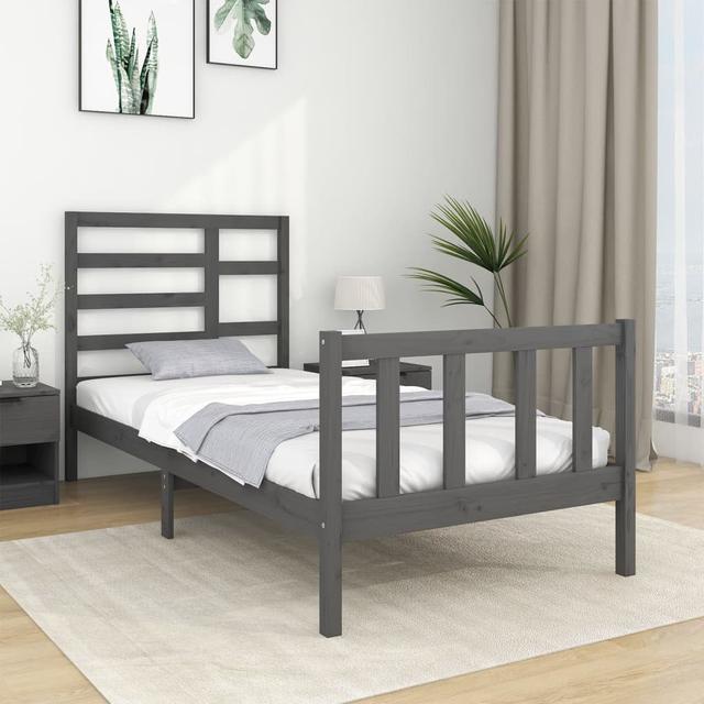 Jalissia Bed Frame Bed 17 Stories Colour: Grey, Size: Single (3') on Productcaster.