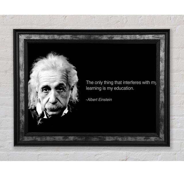 Motivational Quote Albert Einstein Education - Print Bright Star Size: 21cm H x 42cm W x 8cm D on Productcaster.