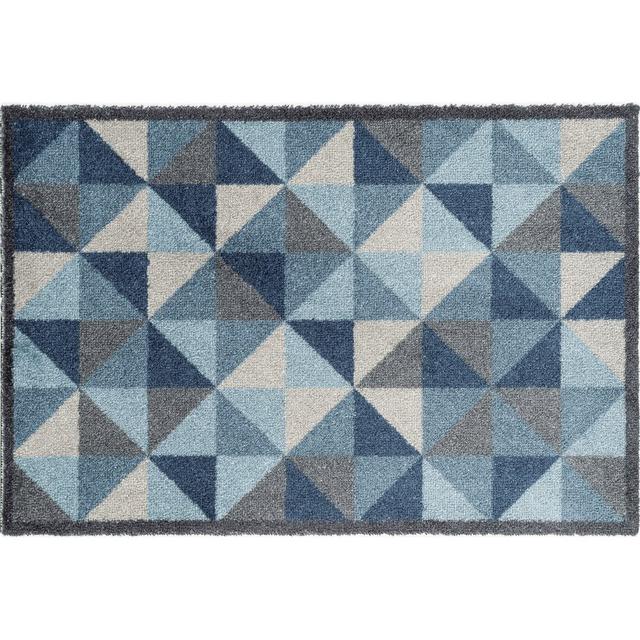 Lanny Blush Kitchen Mat George Oliver Mat Size: 0.8cm H x 50cm W x 75cm L, Colour: Blue on Productcaster.