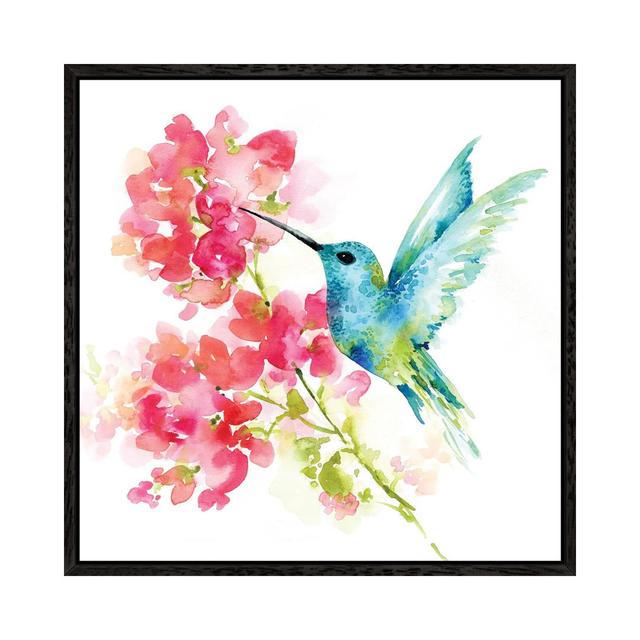 Hummingbird von Sara Berrenson - Galerie-verpackte Leinwand Giclée Lark Manor Format: Schattenfugenrahmen in Schwarz, Größe: 66,04 cm H x 66,04 cm B on Productcaster.