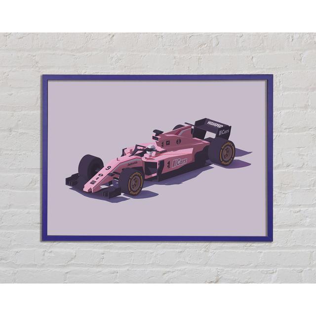 Pink F1 Car - Single Picture Frame Art Prints Williston Forge Size: 59.7cm H x 84.1cm W x 2cm D on Productcaster.