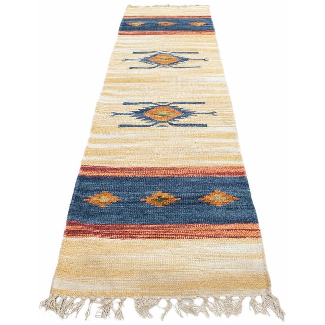 Anaheim Runner Southwestern Handmade Kilim Cotton/Wool Yellow Area Rug Bloomsbury Market on Productcaster.