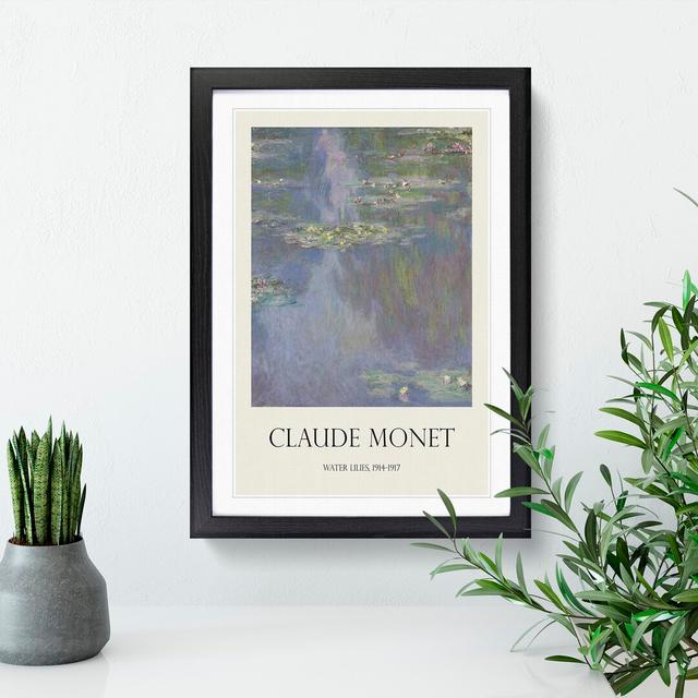 Water Lilies Lily Pond Vol.39 by Claude Monet - Picture Frame Art Prints East Urban Home Size: 48cm H x 36cm W x 2cm D, Frame Option: Black Framed on Productcaster.