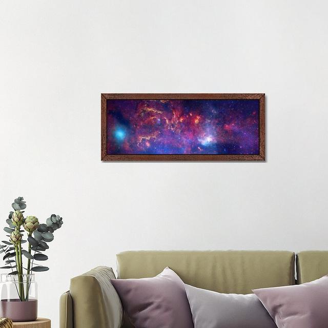 'Center of the Milky Way Galaxy (Chandra/Hubble/Spitzer)'- Floater Frame Panoramic Photograph Print on Canvas Ebern Designs Size: 51cm H x 152cm W x 4 on Productcaster.