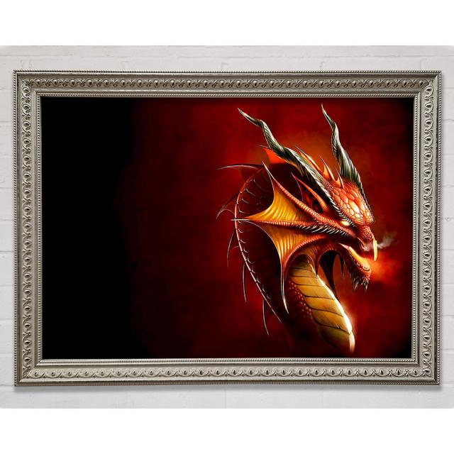 Dragons Breath Gerahmter Druck Happy Larry Größe: 100cm H x 141,4cm B x 3cm T on Productcaster.