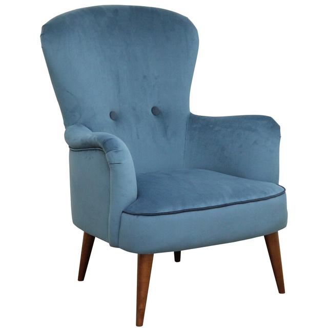 Sessel Varner Ebern Designs Polsterung: Samt Blau on Productcaster.