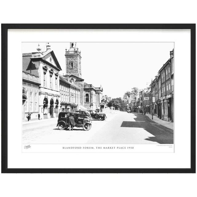 'Blandford Forum, the Market Place 1950' by Francis Frith - Picture Frame Photograph Print on Paper The Francis Frith Collection Size: 40cm H x 50cm W on Productcaster.