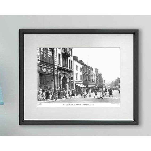 'Warrington, Bridge Street C1950' - Picture Frame Photograph Print on Paper The Francis Frith Collection Size: 40cm H x 50cm W x 2.3cm D on Productcaster.