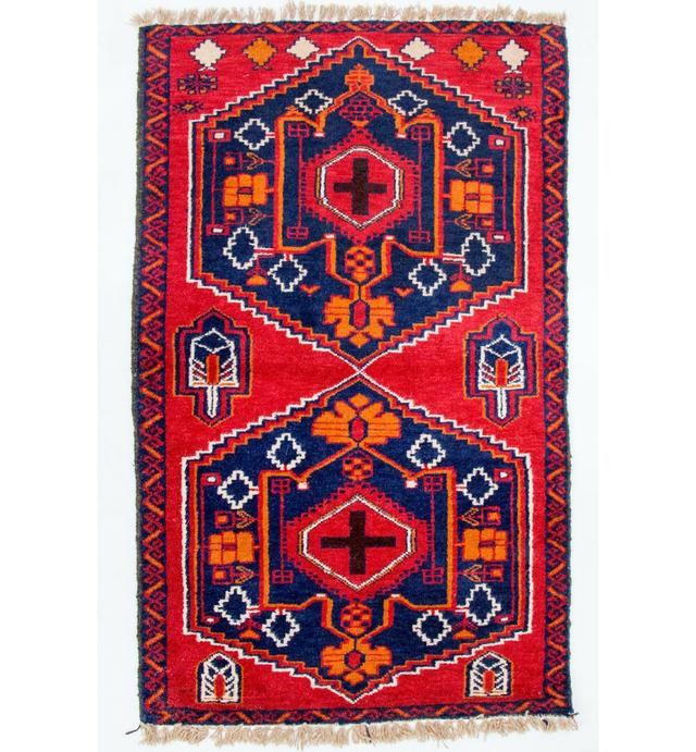 Colerane Geometric Handmade Hand-Knotted Rectangle: 136' X 80' Multicolor Area Rug Bloomsbury Market on Productcaster.