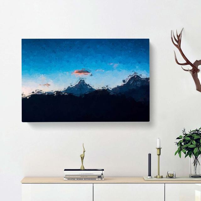 Fishtail Mountain Nepal in Abstract - Wrapped Canvas Graphic Art Print East Urban Home Size: 40cm H x 60cm W x 3cm D on Productcaster.