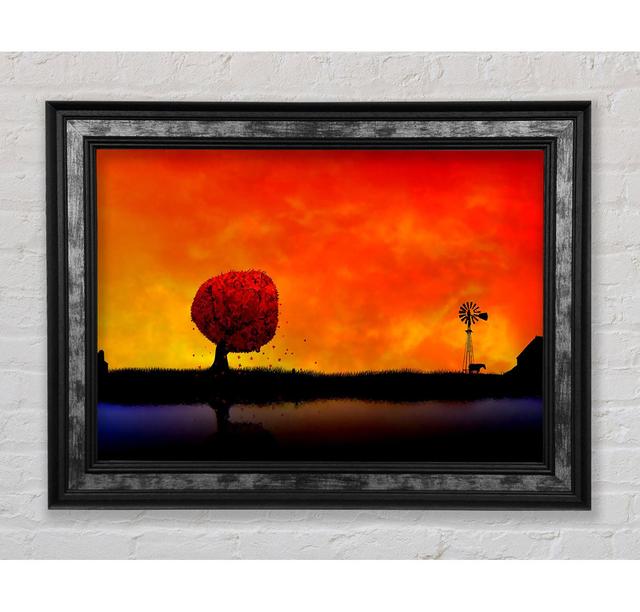 Autumn Sunset - Print Bright Star Size: 29.7cm H x 42cm W x 8cm D on Productcaster.