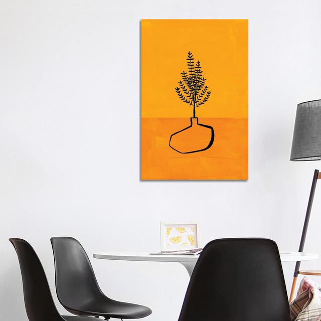 Antique Yellow Vase by EnShape - Wrapped Canvas Art Prints ClassicLiving Size: 101.6cm H x 66.04cm W x 3.81cm D on Productcaster.