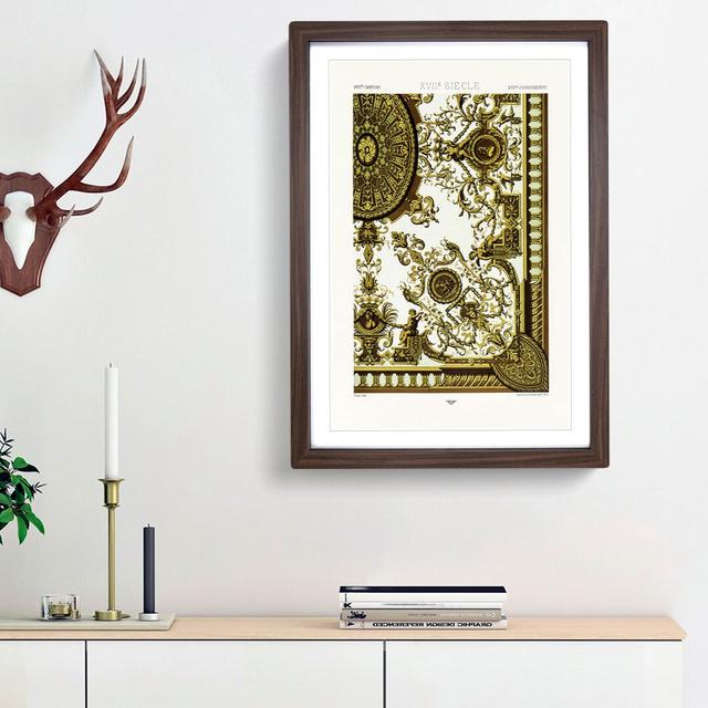 A 17th Century Scroll Pattern by Albert Racinet - Picture Frame Painting Print East Urban Home Frame Option: Walnut Framed, Size: 87cm H x 62cm W x 2c on Productcaster.