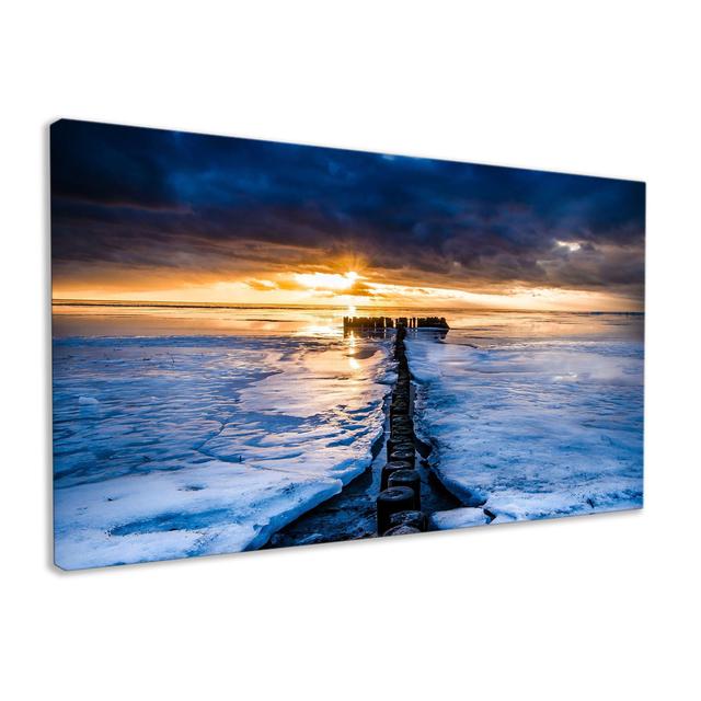 Stunning Ocean Beach Sunset Nature Scenery Wall Art Highland Dunes Size: 31cm H x 51cm W on Productcaster.