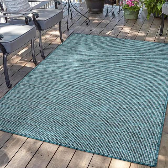 Outdoor-Teppich Palm in Blau Sommerallee Teppichgröße: Rechteckig 200 x 290 cm on Productcaster.