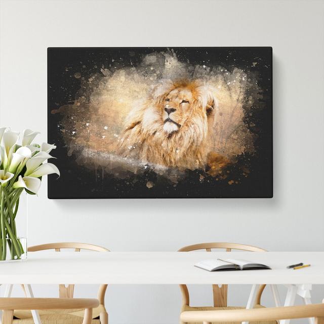 Lion Vol.1 - Wrapped Canvas Print East Urban Home Size: 35cm H x 50cm W x 3cm D on Productcaster.