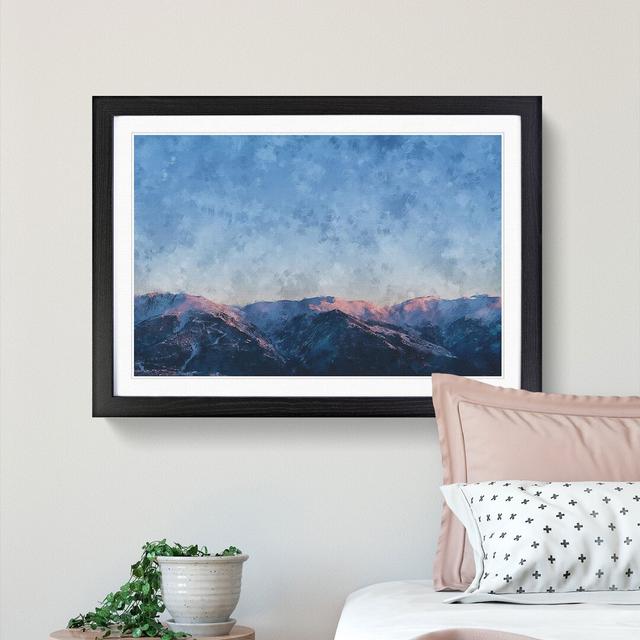 Mountain Horizon in France - Picture Frame Painting Print East Urban Home Frame Option: Black Framed, Size: 45cm H x 63cm W x 2cm D on Productcaster.