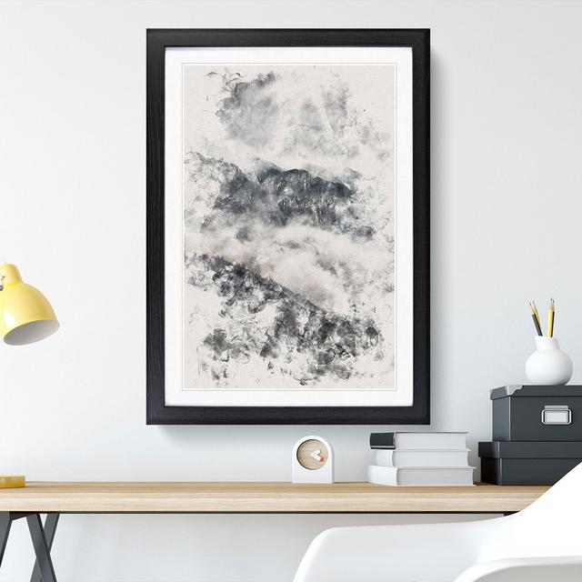 Mountain Peak View in Italy - Picture Frame Painting Print East Urban Home Frame Option: Black Framed, Size: 87cm H x 62cm W x 2cm D on Productcaster.