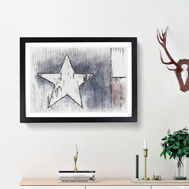 Flag of Texas in Abstract - Picture Frame Graphic Art Print East Urban Home Size: 62cm H x 87cm W x 2cm D, Frame Option: Black Framed on Productcaster.