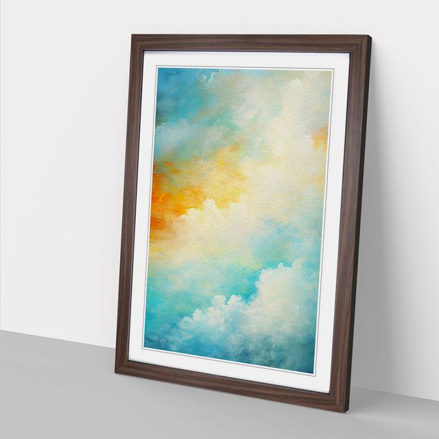 Cloudy Sky Abstract - Single Picture Frame Art Prints on Wood Metro Lane Format: Walnut Framed, Size: 34cm H x 25cm W x 2cm D on Productcaster.