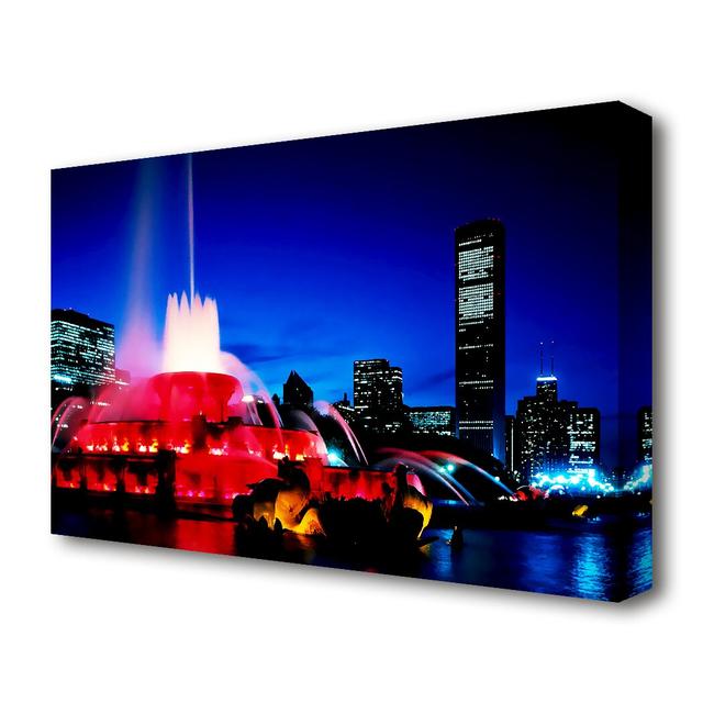 City Fountain of Youth - Wrapped Canvas Photograph Print East Urban Home Size: 35.6cm H x 50.8cm W x 4.4cm D on Productcaster.