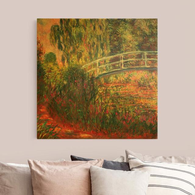 Leinwandbild Japanese Bridge in the Garden of Giverny vom Claude Monet Rosalind Wheeler Größe: 40 cm H x 40 cm B, Format: Leinwand, Farbe: Gold on Productcaster.