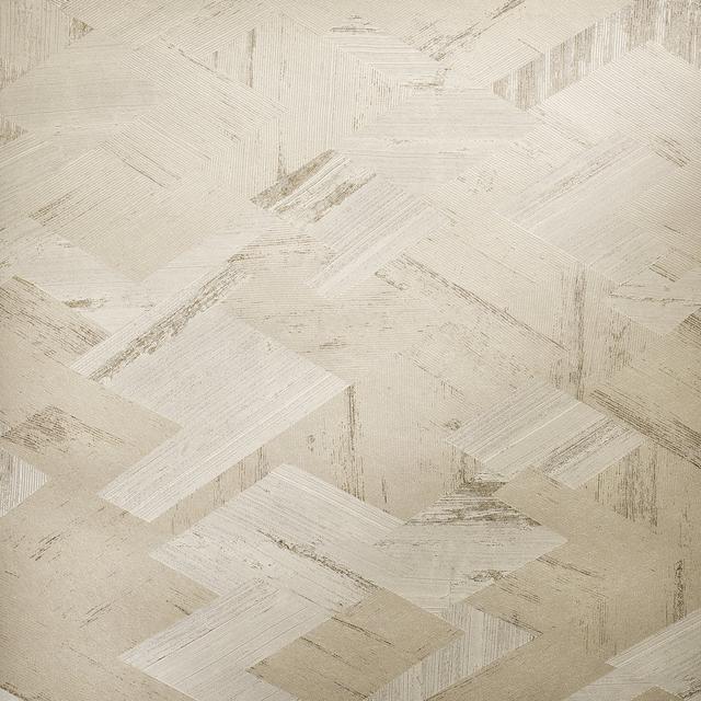 Antwonne Ralph Abstract Geometric Metallic 10.05m x 53cm Wallpaper Roll Metro Lane Colour: Sand Gold on Productcaster.