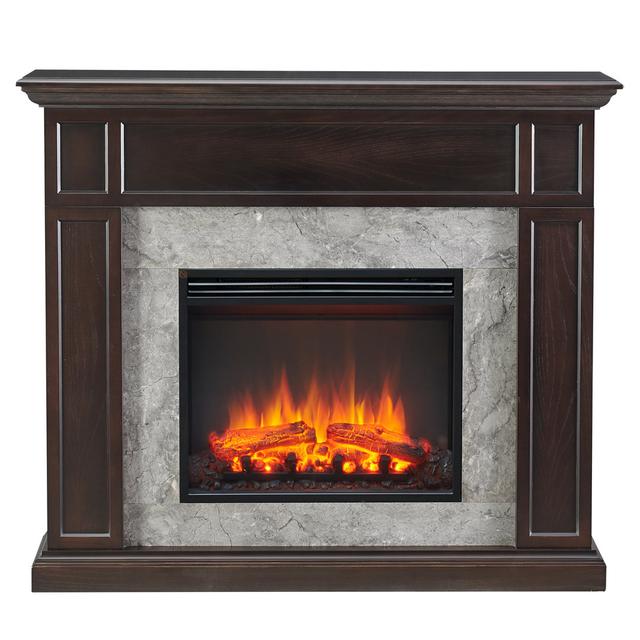 Agshin Rosalind Wheeler 122cm W Electric Fire Rosalind Wheeler Finish: Espresso Oak on Productcaster.