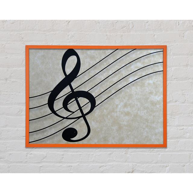 Treble Clef Note - Single Picture Frame Art Prints Rosalind Wheeler Size: 21cm H x 29.7cm W x 2cm D on Productcaster.