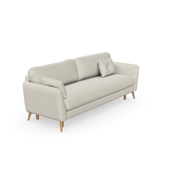 Wickersham 3 Seater Clic Clac Sofa Bed Hashtag Home Upholstery Colour: Shell on Productcaster.