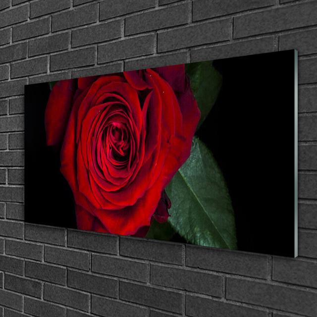 Glasbild Floral Rose Canora Grey on Productcaster.