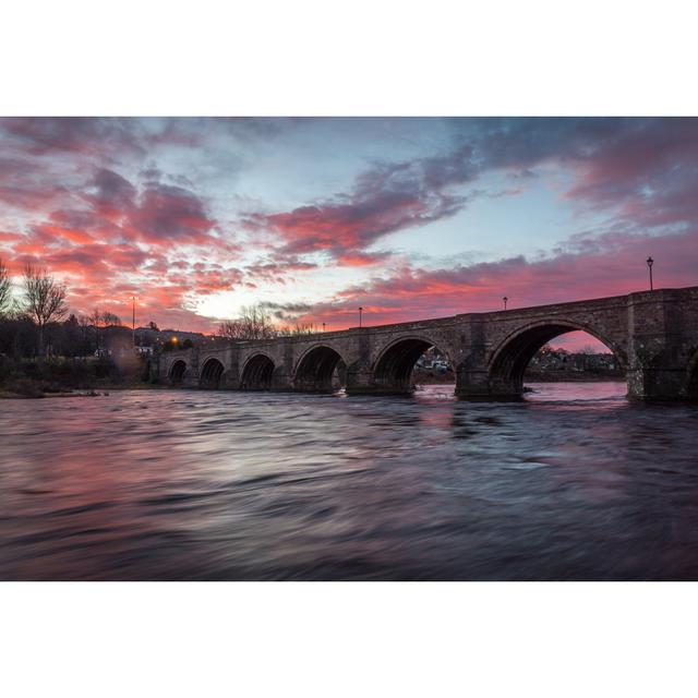 Bridge Of Dee Sunrise by Colin_Hunter - Wrapped Canvas Print 17 Stories Size: 20cm H x 30cm W on Productcaster.