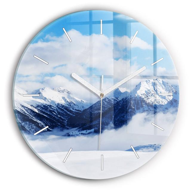 Baldomero Glass Wall Clock Metro Lane on Productcaster.