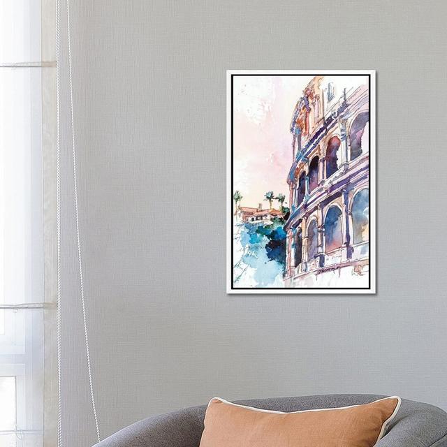 Roman Colosseum Rosalind Wheeler Format: White Framed, Size: 66.04cm H x 45.72cm W x 1.91cm D on Productcaster.