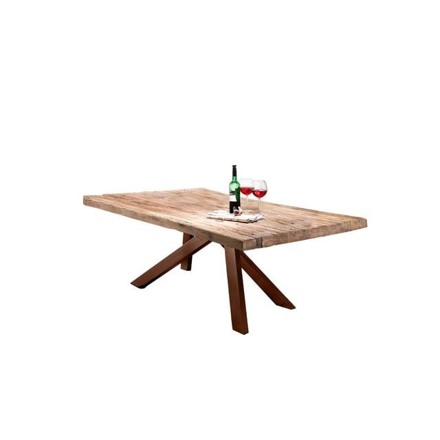 Linderman Dining Table Williston Forge Size: H75 x L240 x W100cm, Table Base Colour: Brown on Productcaster.