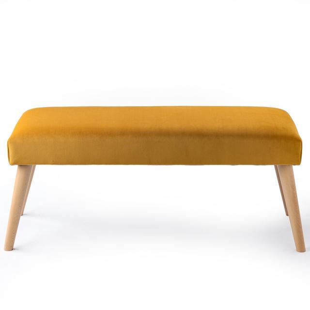 Sigourney Upholstered Bench Hykkon Colour: Papaya, Size: 45cm H x 45cm W x 30cm D on Productcaster.