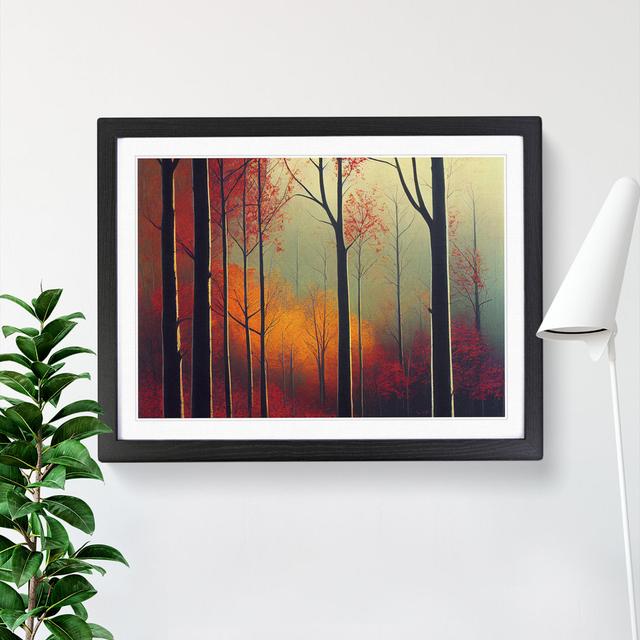 Enlightening Autumn Forest - Single Picture Frame Print Alpen Home Size: 46cm H x 64cm W x 2cm D, Frame Colour: Black Framed on Productcaster.