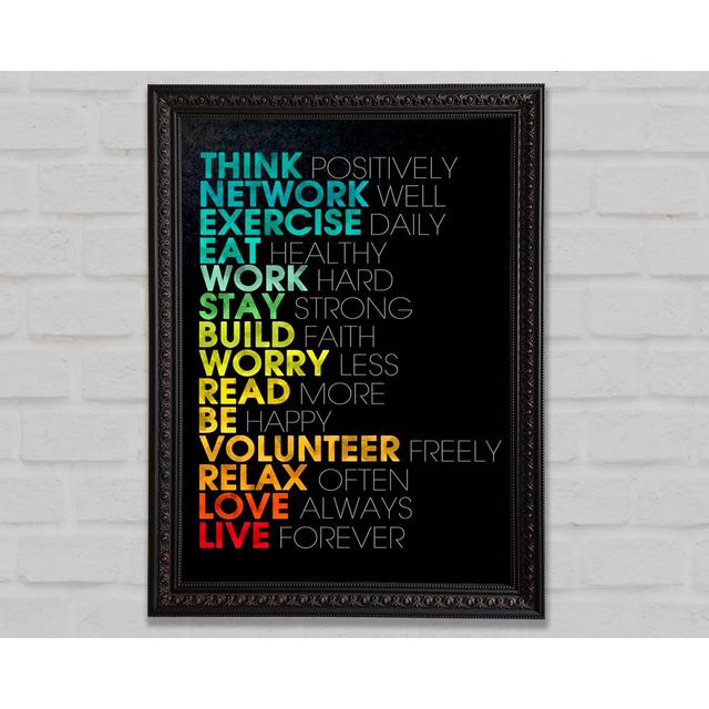 Think Positively Framed Print Happy Larry Size: 59.7cm H x 84.1cm W on Productcaster.