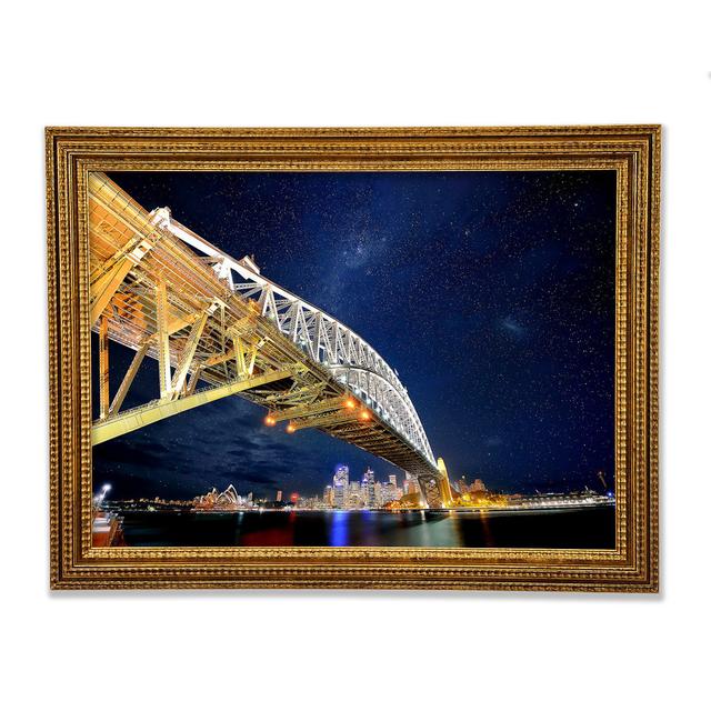 Sydney Bridge Nights - Single Picture Frame Art Prints Bright Star Size: 59.1cm H x 84.1cm W x 3cm D on Productcaster.