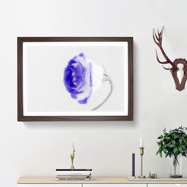 A Purple Tipped Rose - Picture Frame Painting Print on Paper East Urban Home Frame Option: Walnut Framed, Size: 24cm H x 33cm W x 2cm D on Productcaster.