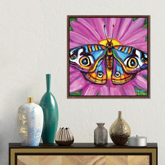 Butterfly by Robert Phelps - Gallery-Wrapped Canvas Giclée on Canvas August Grove Format: Classic Wood Framed, Size: 45.72cm H x 45.72cm W x 3.81cm D on Productcaster.