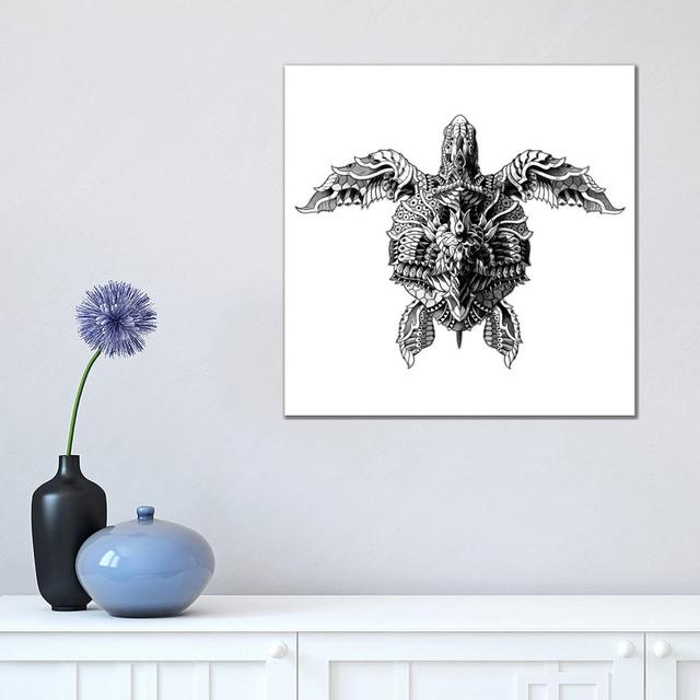 Sea Turtle by Bioworkz - Wrapped Canvas Print 17 Stories Size: 93.98cm H x 93.98cm W x 1.91cm D on Productcaster.